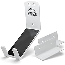 Borgen Set Of 3 Adjustable Bike Wall Mounts - Horizontal Rack For E-Bikes, MTB, Road Bikes, Garage Storage