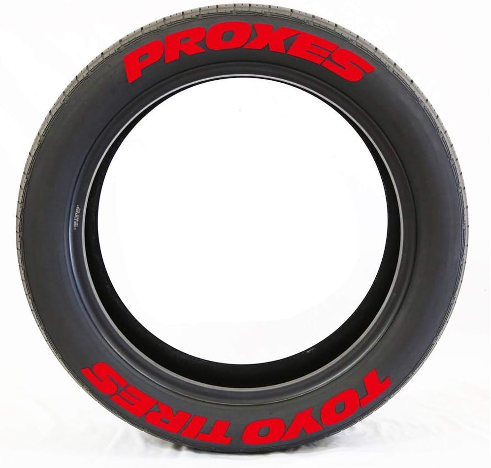 Funsquare Car Tyre Stickers - Car Tire Wheel Sticker, Universal Fit 3D Logo Auto Motorcycle Tires Stickers Custom Car Style Wheel Sticker Letters Stickers