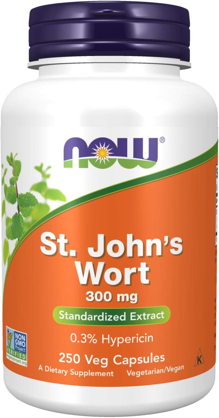 NOW Supplements, St. John's Wort (Hypericum perforatum) 300 mg, Standardized Extract, 250 Veg Capsules: Health & Personal Care