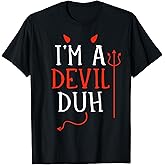 Funny Lazy Easy Im a Devil Costume for DIY Halloween Party T-Shirt