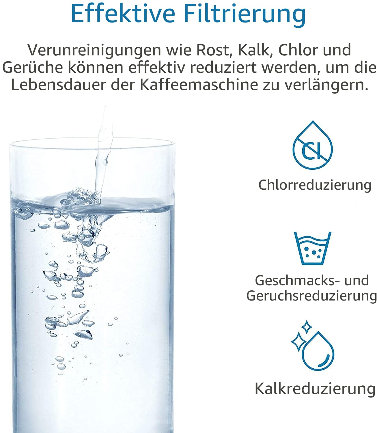 1 Wasserfilter für Kaffeemaschine DLSC002 für ECAM, ETAM, EC, BC Series 4