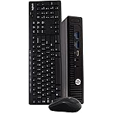 HP ProDesk 600G2 Micro Desktop Computer PC, Intel Quad Core i5, 16GB RAM, 512 GB SSD, Windows 10 Pro, Wireless Keyboard & Mou