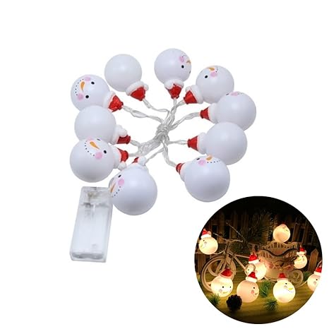 Pupazzo Di Neve Corda Luci Di 18 M 10 Luci Fatine Led Di
