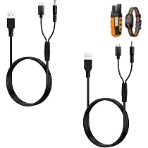 6-in-1 USB-Ladegerät Für Hundetrainings-Halsbänder | Kompatibel Mit Bousnic, Mini Educator, Petspy & Mehr | Mit Micro-USB, USB-C & DC-Steckern