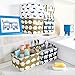 Home Decor Canvas Storage Bins Basket Organizers for Baby Toys,Makeup,Books,4 Pack
