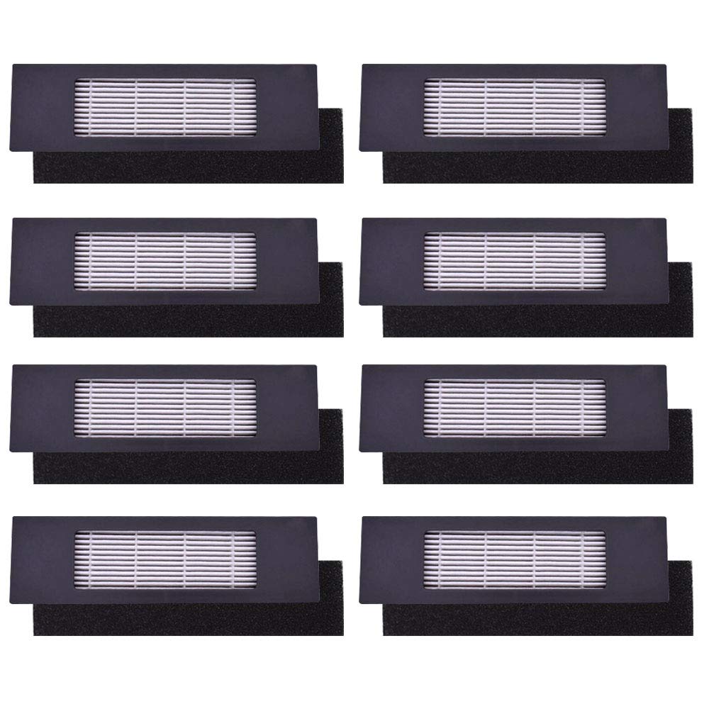 Neutop High Efficiency Filter Sets Replacement Compatible with Ecovacs Deebot OZMO 920, 950, T5, T8, T8 AIVI/Pure, T9, T9 AIVI, N7, N8, N8+, N10 Plus, Robot Vacuums, 8-Pack.