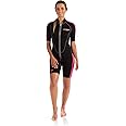 Cressi Women's Short Front Zip Wetsuit for Surfing, Snorkeling, Scuba Diving -Lido Short Lady