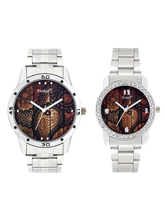 Analog Stainless Steel Watches for Lovely Couple -Eve-660-689