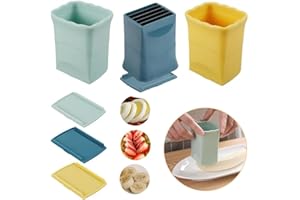 WSMELON Cup Slicer, Egg Slicer, Banana Slicer, Strawberry Slicer,Mini Fruit Slicer Cup,Stainless Steel Soft Fruit Slicer,Quickly Making Fruit Vegetable Salad, Creative Kitchen Gadget,Craft Fruit Kitchen Tool