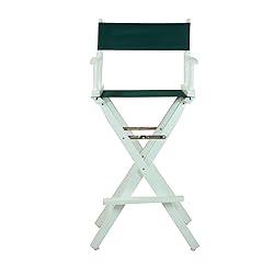 Casual Home Director's Chair ,White Frame/Hunter