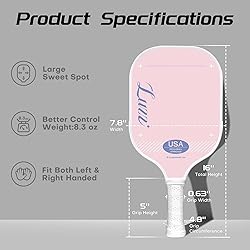 LUZZ Pickleball Paddles, T700 Carbon Fiber