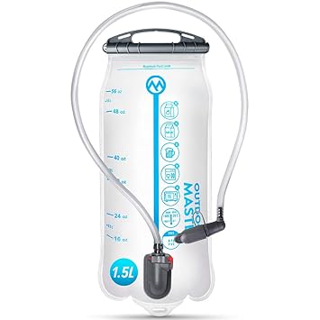 Trinkblase mit großem offenem Design, OutdoorMaster BPA&PVC-frei Wasserblase 1.5L/2L/3L Trinkblase Interner Stabilisator für 