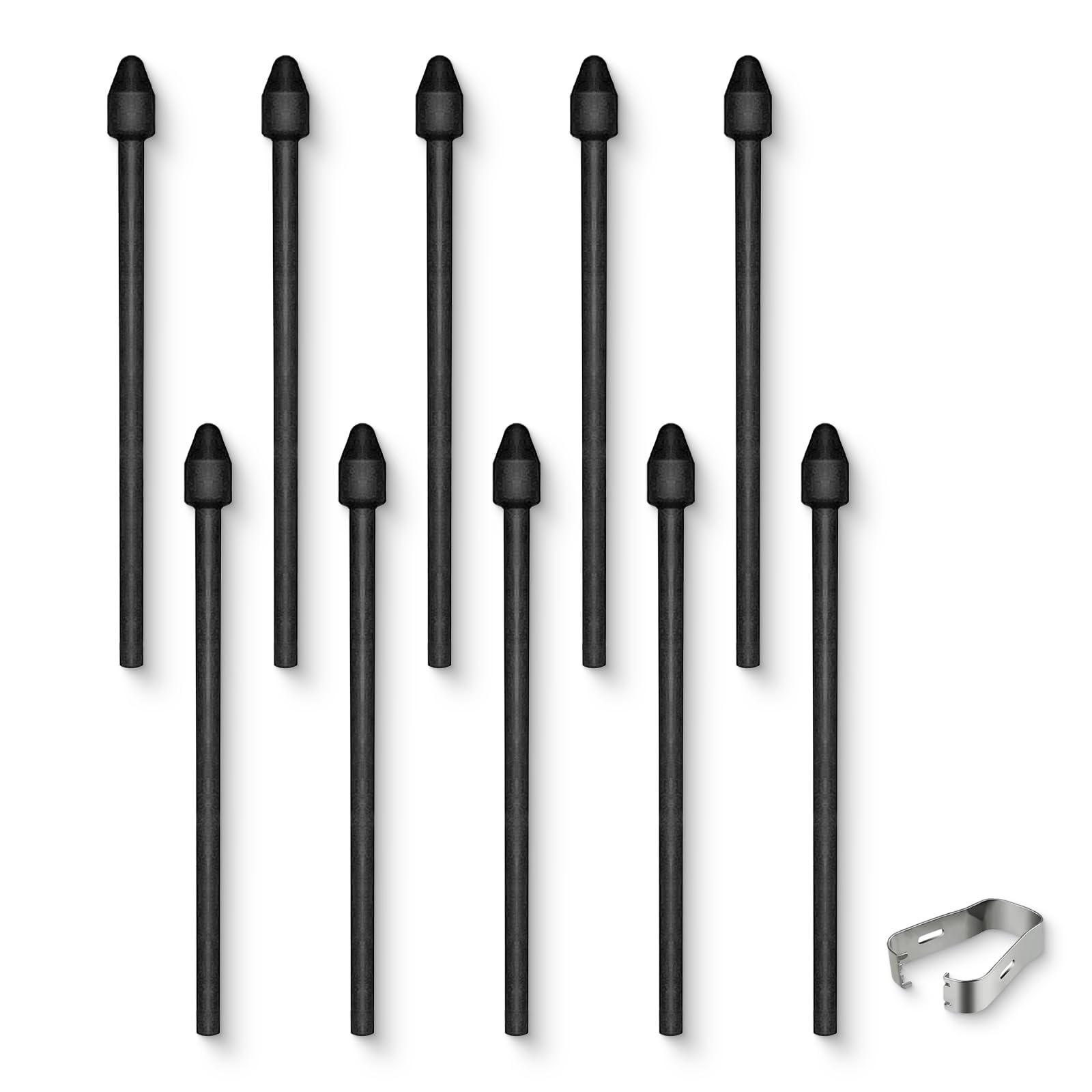 Photo 1 of 10 Pcs Remarkable Maker Pen Tips, Replacement Nibs fits for Remarkable 2/1 Samsung S Pen BOOX Super Note Stylus,HB Fiber Wear Resistance Enhancement Note Taking Fine Nibs