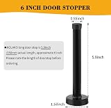 KOLAKO 6 Inch Black Door Stop Brushed Stainless Steel Wall Mounted Heavy Duty view 2
