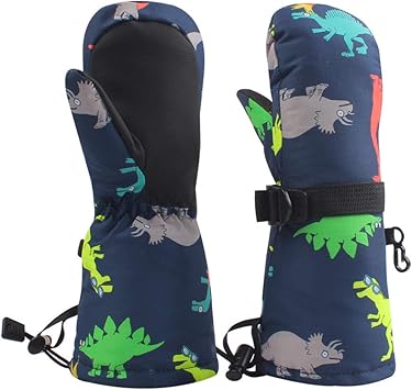 dinosaur baby mittens