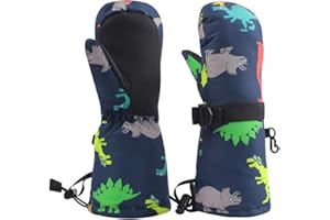 BAVST Winter Kids Waterproof Gloves for Boys Girls Snow Ski Toddler Baby Mittens Outdoor for Infant Teens 1-5T