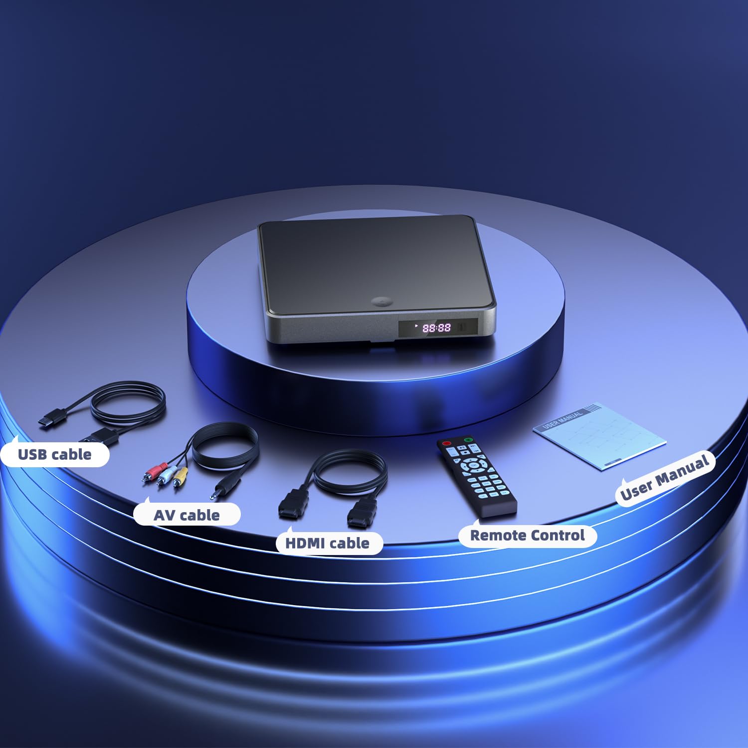 Desobry DVD Player für Fernseher, DVD-Player mit USB/TF-Eingängen, HDMI Wird mit HDMI/RCA-Kabel geliefert, Region Free, Fehlerkorrektur, Rauschunterdrückung 8