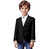 Boys Blazer Slim Suit Coat Formal Suits Jacket Casual Dresswear Black School Uniform Sport Coat Business Jacket for Kids Size 2