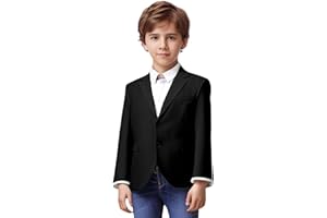 YANLU Toddler Kids Boys Blazer Slim Suit Coat Formal Classic Suits Casual Dresswear Royal Blue Sport Coat Business Jacket for Boy