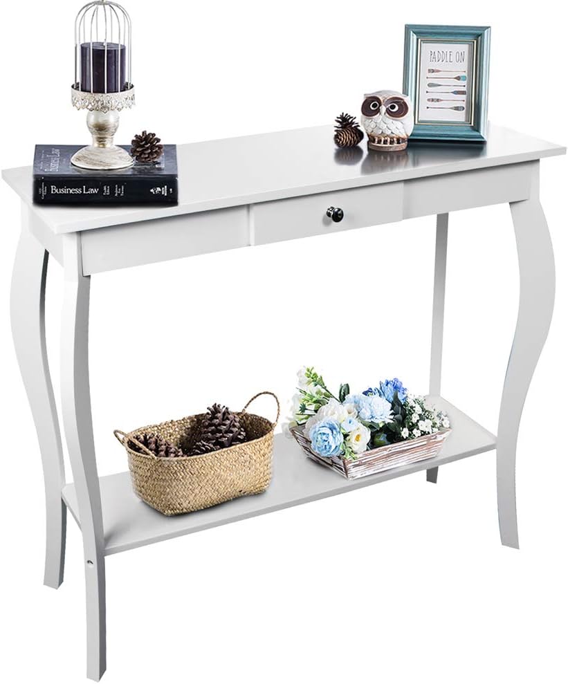 Best Console Table With Shelf White