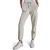 DKNY Womens Smocked Drawcord Waistband Knit Jogger