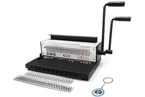 Rayson TD-1500B34-CA Wire Binding Machine 3:1 Pitch 34 Disengaging Dies Square Holes(0.16" x 0.16") Binder Punching 15 Sheets