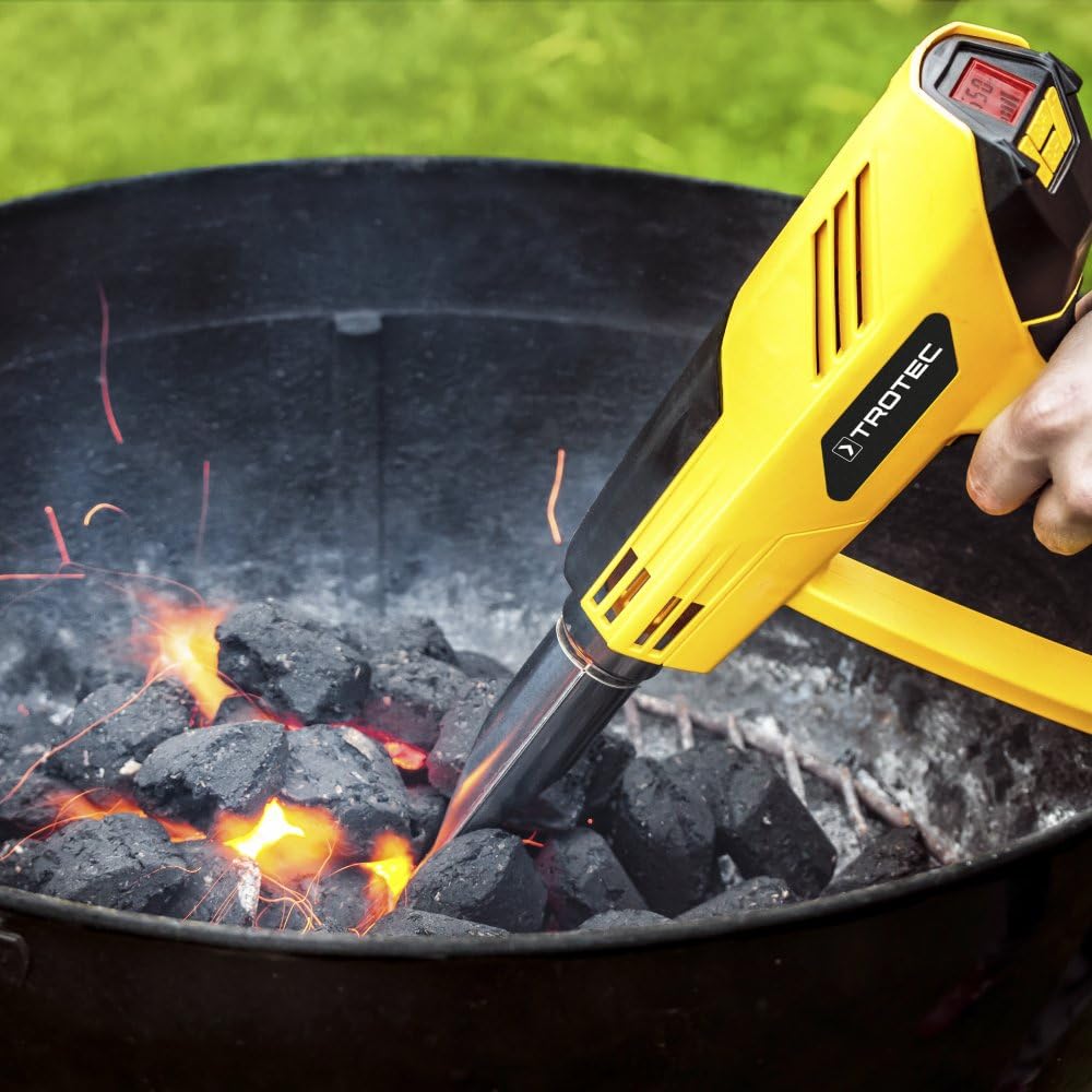 TROTEC HyStream 2100 – 2.000 W Heißluftpistole mit LCD, 50–650 °C, 5 Luftstufen, Kaltstufe, Softgrip, Überhitzungsschutz, inkl. 4 Düsen – Profi-Heißluftgebläse für Lösen, Schweißen, Schrumpfen 6