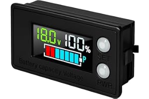 Golf Cart Battery Meter Waterproof Battery Monitor 12V 24V 48V 60V 72V 84V LCD Display Digital Volt Meter Capacity Tester Tem