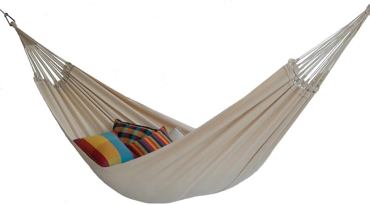 Paradiso Hammock, Handwoven, Polyester/Cotton Blend, Naturalesa, Double, 142"L x 68"W, Holds up to 400lbs