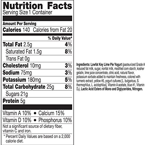 Yoplait, Whips Light & Fluffy Yogurt, Key Lime Pie, 4 oz - Thumbnail 7
