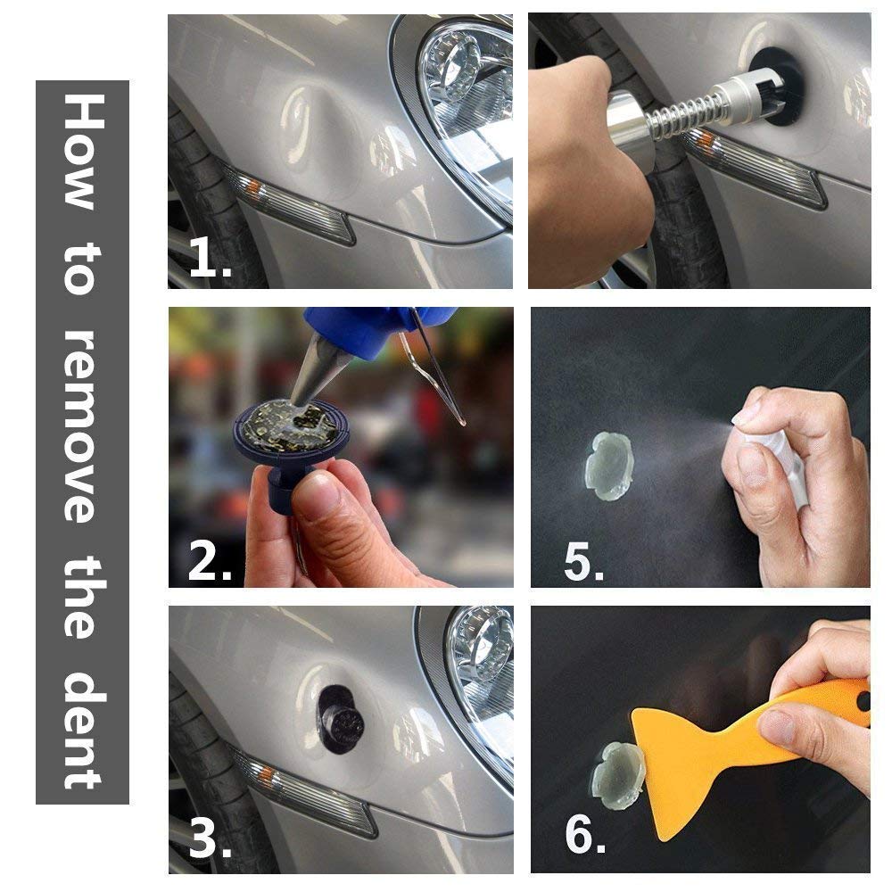 Manelord Auto Body Dent Puller Dent Repair kit with Slide Hammer T