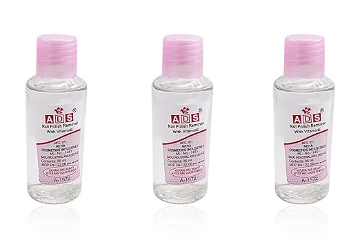 ADS Nail Polish Remover With Vitamin E 3pc, Lipliner 1pc & Rubber Band 1pc