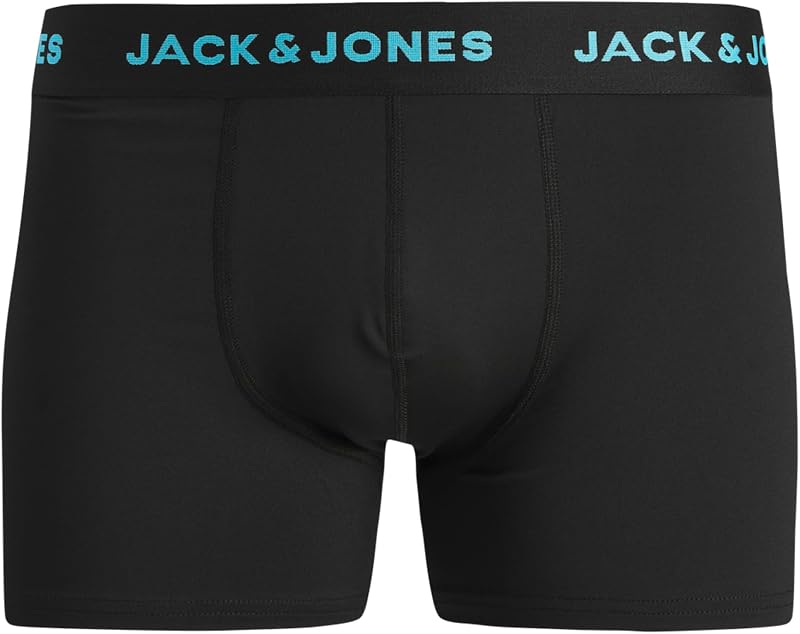 Jaclad Solid Trunks - Confezione da 5 Pezzi Jaclad Solid Trunks da Uomo (Confezione da 5), Nero, L