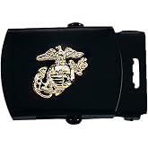 Rothco Web Belt Buckle With Gold USMC Emblem, Black
