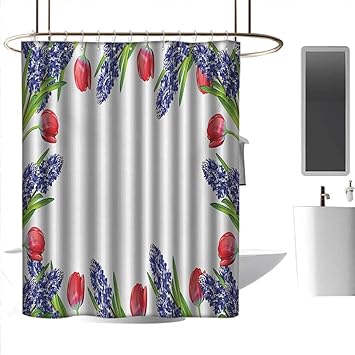 Amazon Com Coolteey Shower Curtains For Kids Unisex Tulip Vibrant