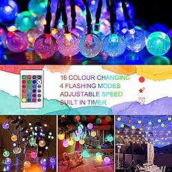 Metaku Outdoor String Lights Battery Operated