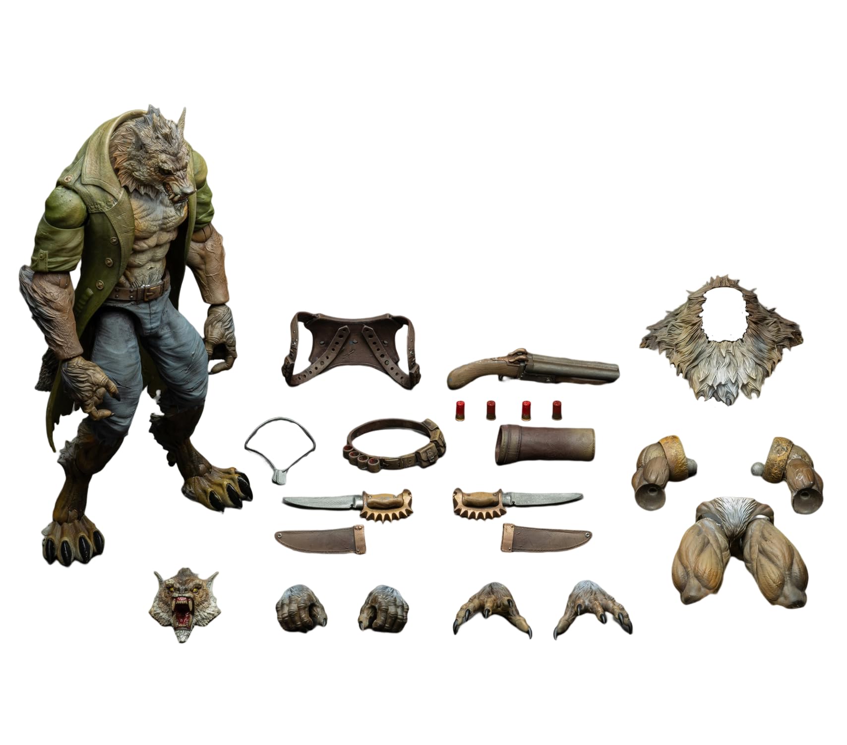 RAYGE3LOV Maestro Union FuRay Planet Blade Master Weng 1/12 Scale Figure 8.5in Furry Action Figures,Furay Planet Series weretiger Blade Master Weng wave3 weretiger,Orcs,Beastmen, Wolf