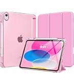 Étui IPad 11e/10e Génération - Trifold, Avec Porte-crayon, Motif Cerise Rose