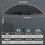 ZOMAKE Golf Umbrella 62in Windproof Double Canopy Auto Open Black Red view 2