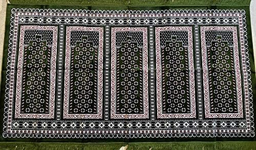 Islamic Turkish Family 5 Person Prayer Rug Janamaz Sajdah Soft Musala 79" x 43"