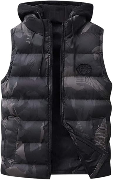black puffer jacket vest