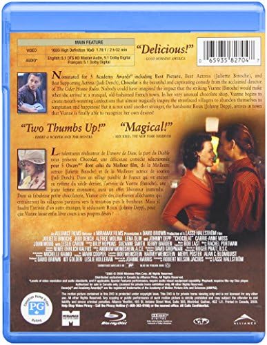 Amazon Com Chocolat Juliette Binoche Johnny Depp Judi Dench Alfred Molina Lena Olin Lasse Hallstrom Movies Tv