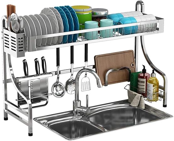 Rejilla para secar sobre el Fregadero, Estante para escurreplatos de 2