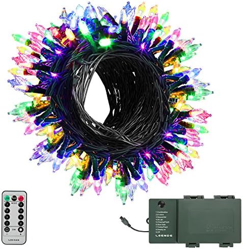 LOENDE Battery Operated String Lights, 72ft 200-Count 8 Modes Waterproof Mini Christmas Lights Battery Led Lights with Remote and Timer for Party Holiday Wreath Wedding Decorations