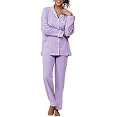 PajamaGram Pajama Set For Women - Pajamas Women Jersey Boyfriend, 100% Cotton