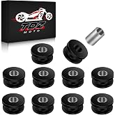 TDZ 10pcs M8 Soft Rubber Grommets，rubber + steel lining buffer washer，For Motorcycle fairing, windshield, hard saddle bag bracket mounting, and many other uses