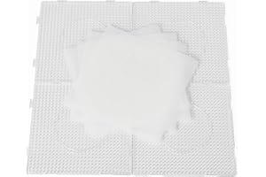 BANCHELLE Fuse Beads Boards 5 mm with 4 Ironing Papers, Plastic Boards Large Square Clear 4 PCS