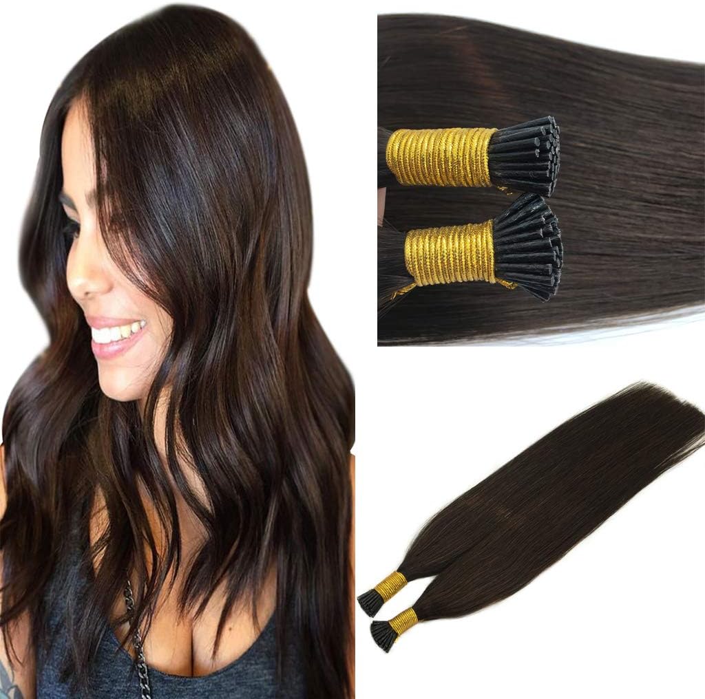 Googoo I Tip Hair Extensions Dark Brown Pre Bonded Hair Extensions