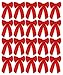 Red Velvet Christmas Bow 9-inch X 16-inch, 20 Pack of Holiday Bows