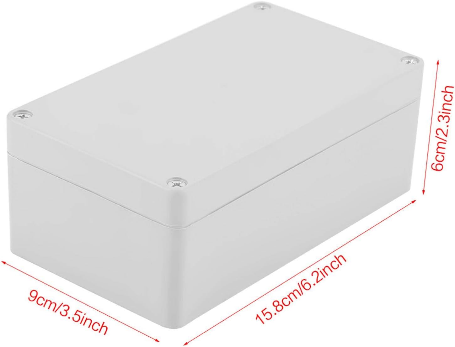 Oumefar Waterproof Dustproof Junction Box IP65 ABS Plastic Junction Box Universal Electrical Project Box Cable Enclosure Gray(158 * 90 * 60mm) - Image 4